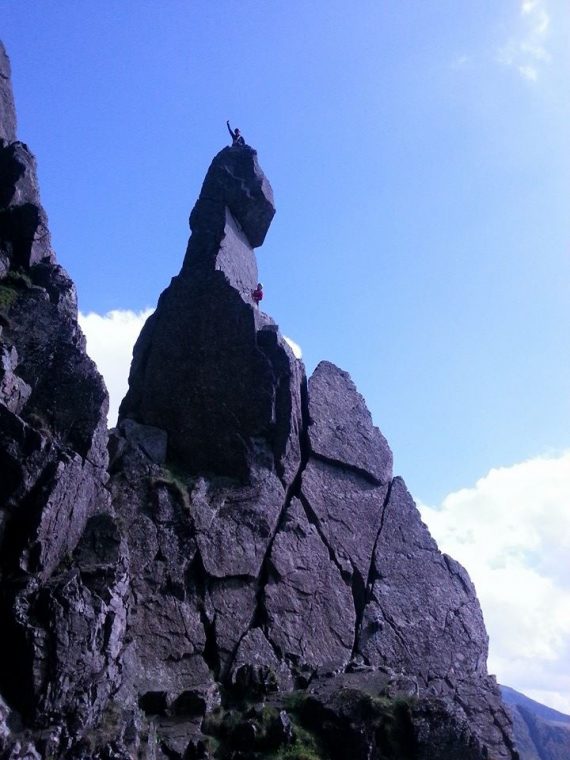 Jen on Napes Needle